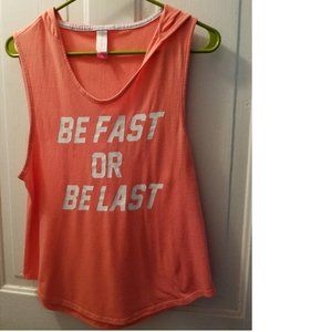 No Boundaries Hoodie Be Fast or Be Last Tangerine Color Size: Medium Juniors